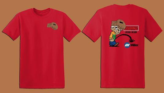 LINCOLN RED PISSED WELDER T-SHIRT